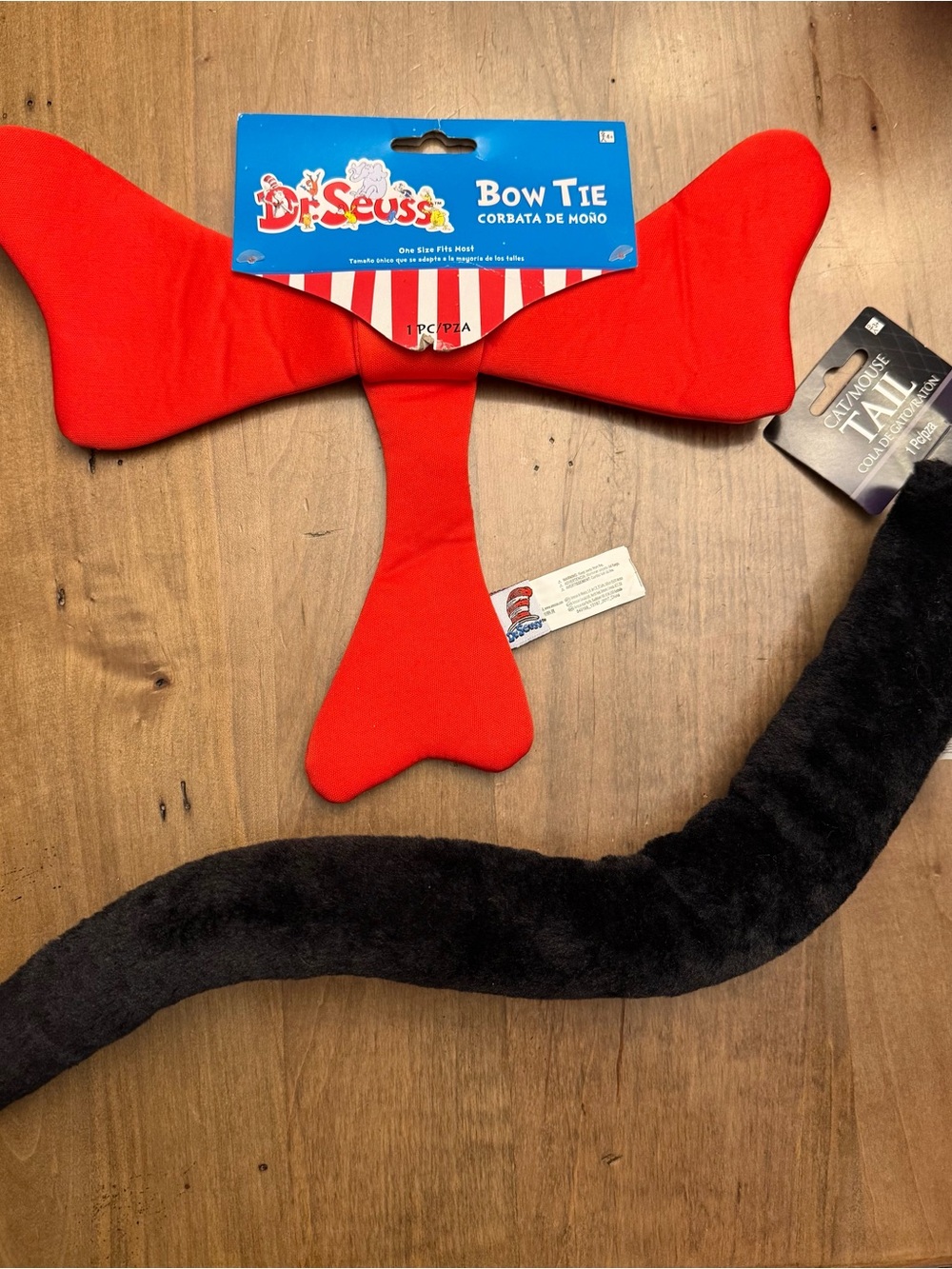 Dr. Seuss Bright Red Kids Bow Tie & Cat Tail